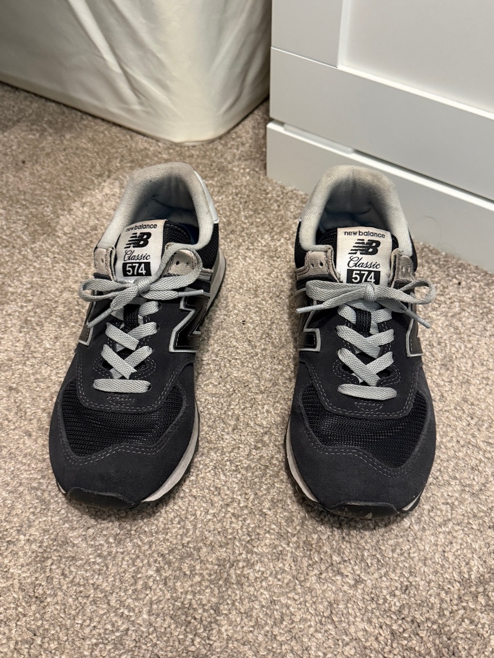 New Balance Classic 574 Women's Black and Gray Sneakers
